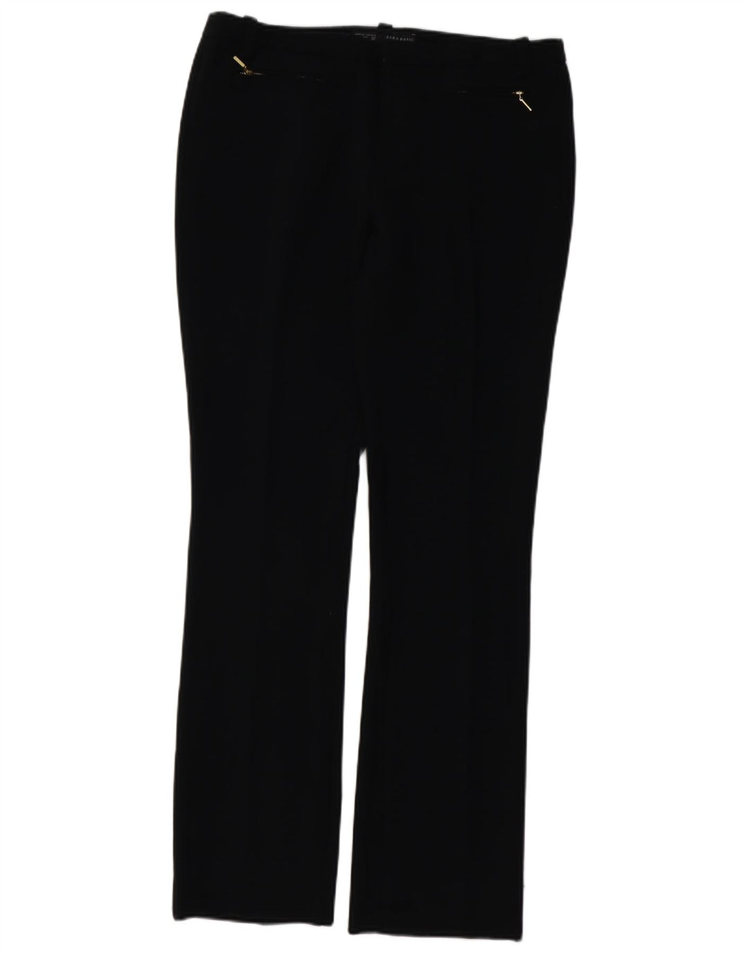 ZARA Womens Straight Suit Trousers Large W30 L32 Black