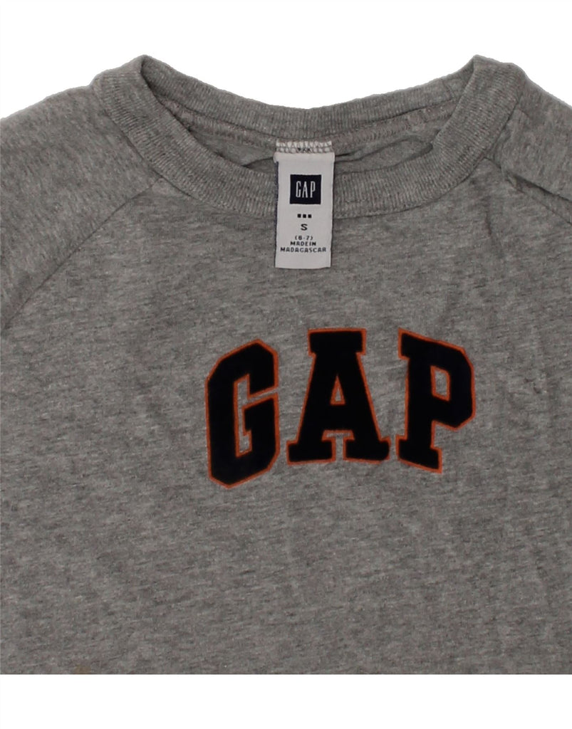 GAP Boys Graphic Top Long Sleeve 6-7 Years Small Grey Cotton | Vintage Gap | Thrift | Second-Hand Gap | Used Clothing | Messina Hembry 