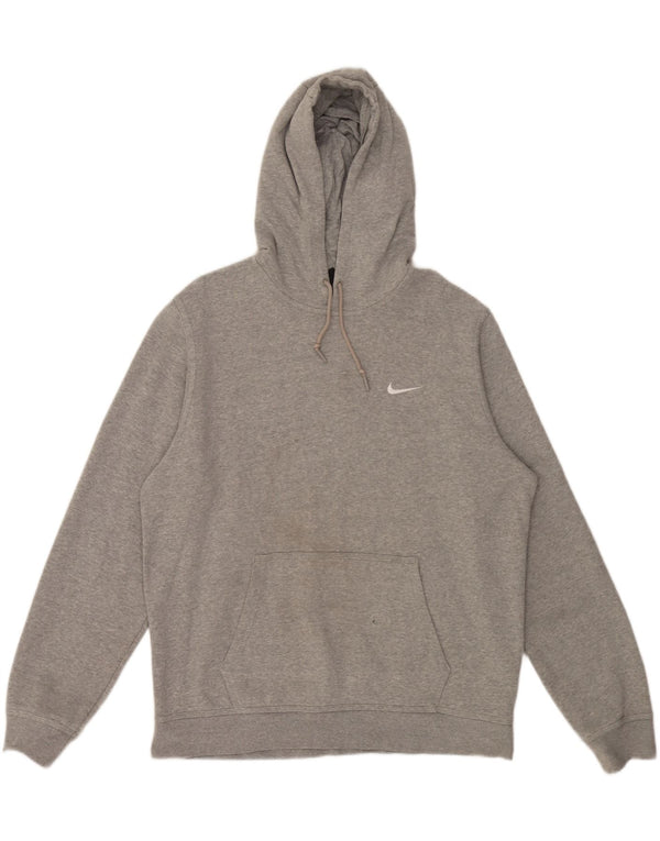 Nike Mens Hoodie Jumper XL Grey Flecked Cotton