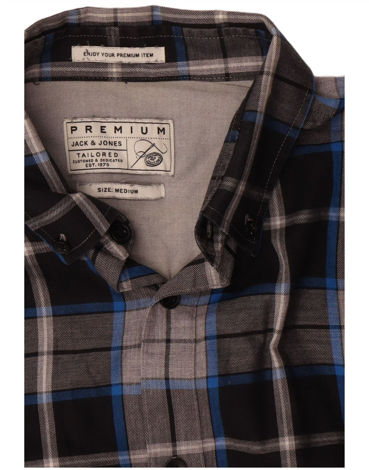 Jack & Jones Mens Flannel Shirt Medium Multicoloured Check Cotton