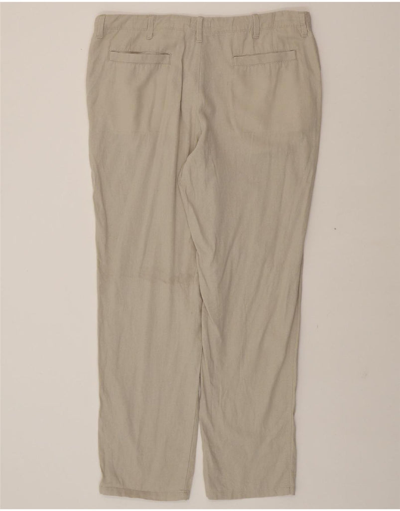 MARKS & SPENCER Mens Regular Fit Chino Trousers W38 L33 Beige Linen Vintage Marks & Spencer and Second-Hand Marks & Spencer from Messina Hembry 