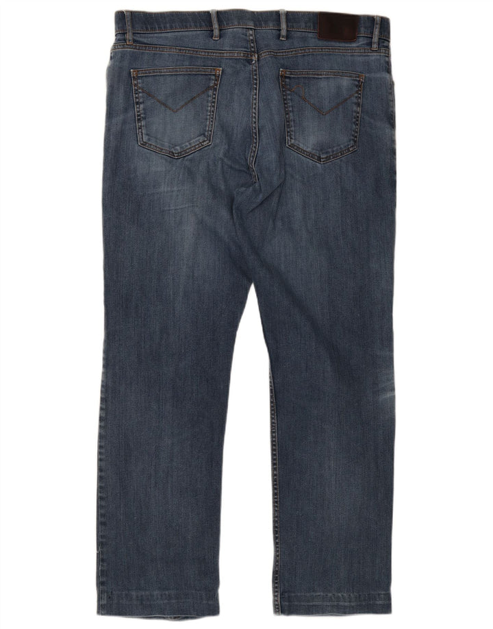 Marks & Spencer Mens Regular Fit Straight Jeans W40 L33 Blue Cotton