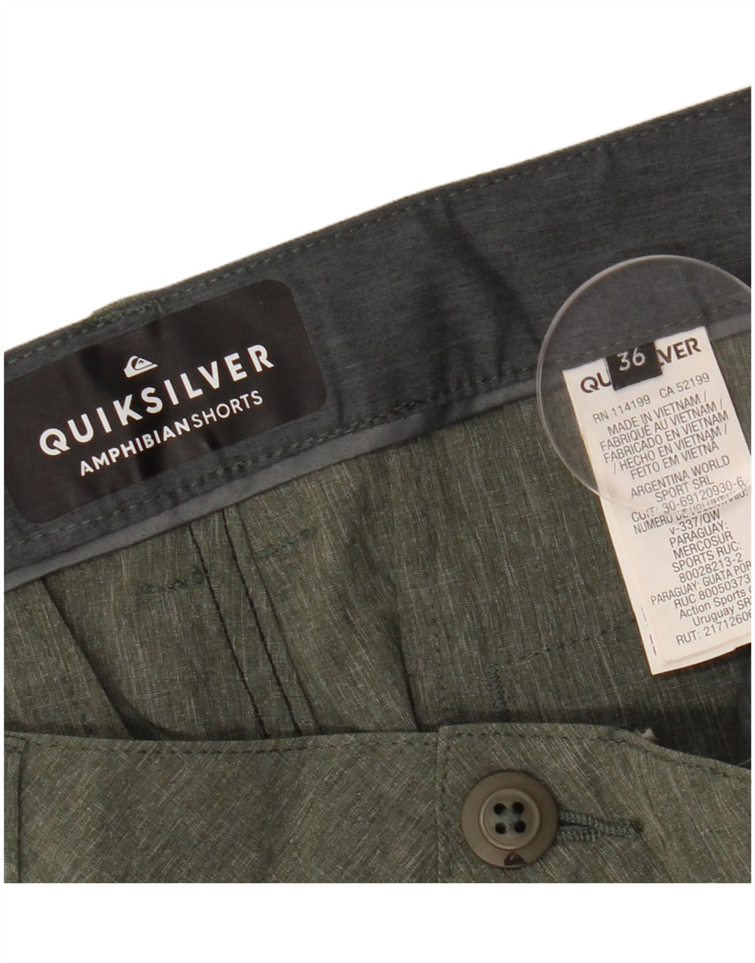 QUIKSILVER Mens Chino Shorts W36 Large Khaki Polyester