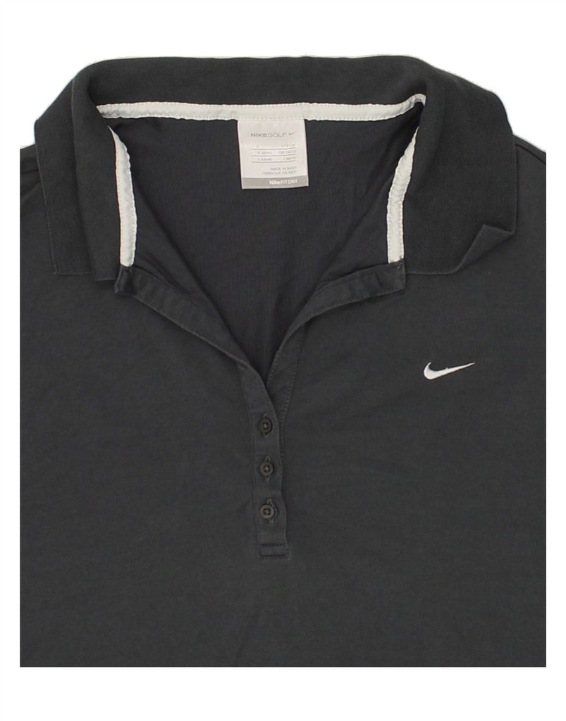 NIKE Womens Polo Shirt UK 14/16 Large Black Cotton Vintage Nike and Second-Hand Nike from Messina Hembry 