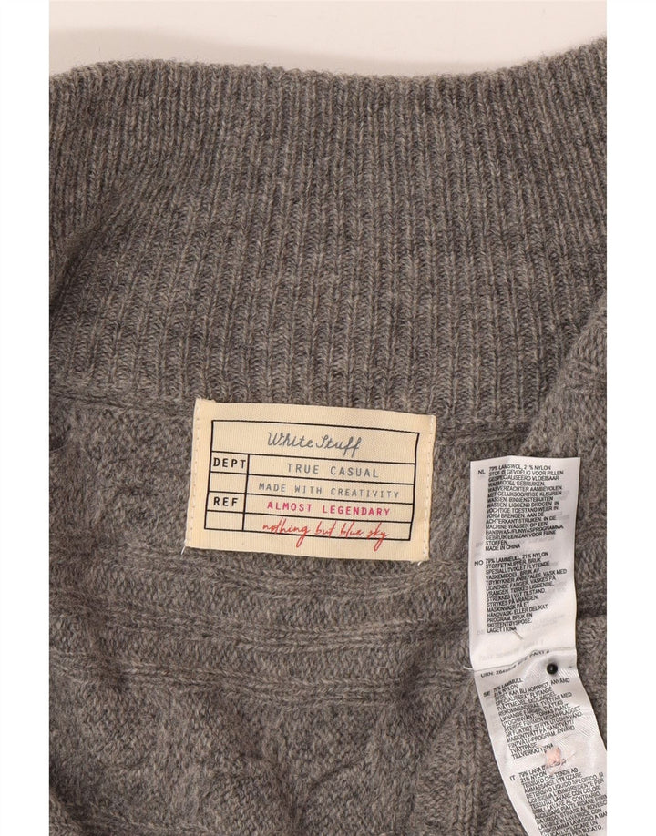 White Stuff Womens Poncho Cardigan Sweater One Size Grey Wool