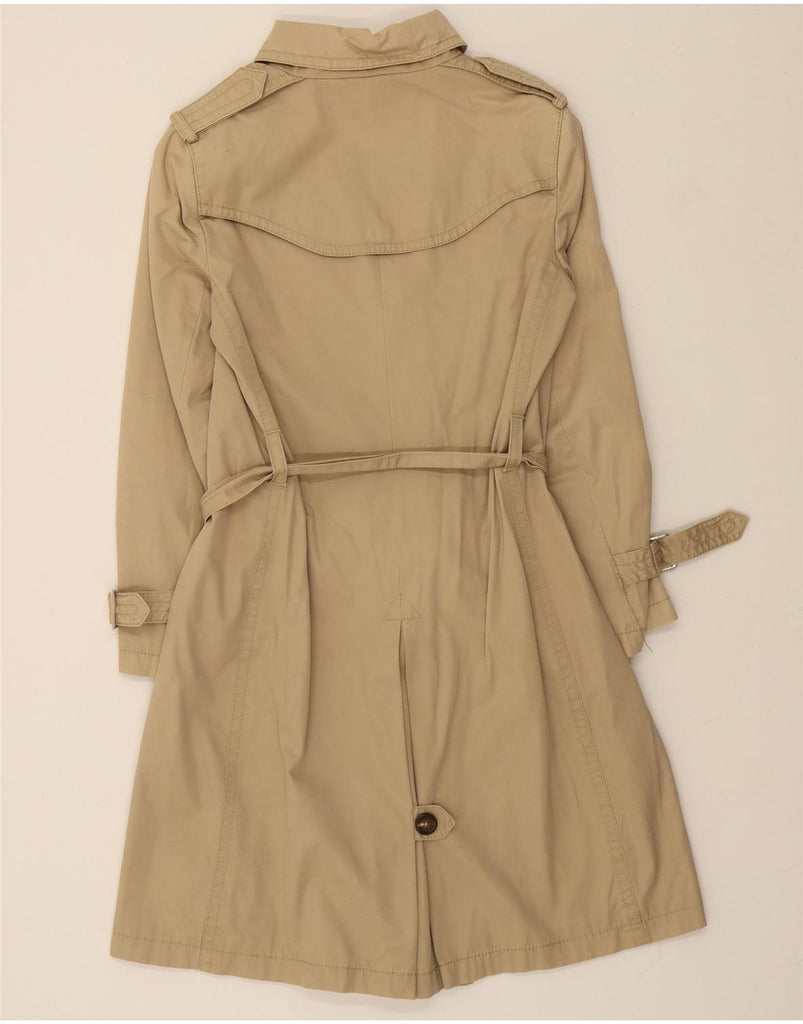 MASSIMO DUTTI Womens Trench Coat UK 14  Medium Beige Cotton Vintage Massimo Dutti and Second-Hand Massimo Dutti from Messina Hembry 