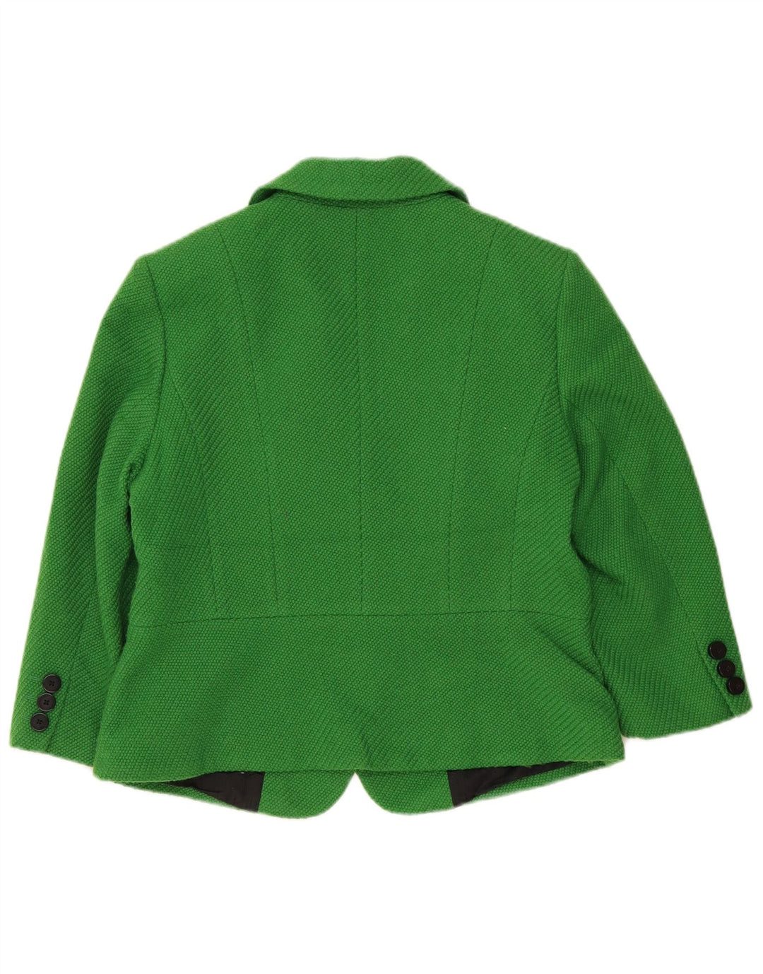Marks & Spencer Womens 5 Button Blazer Jacket UK 16 Large Green Polyester