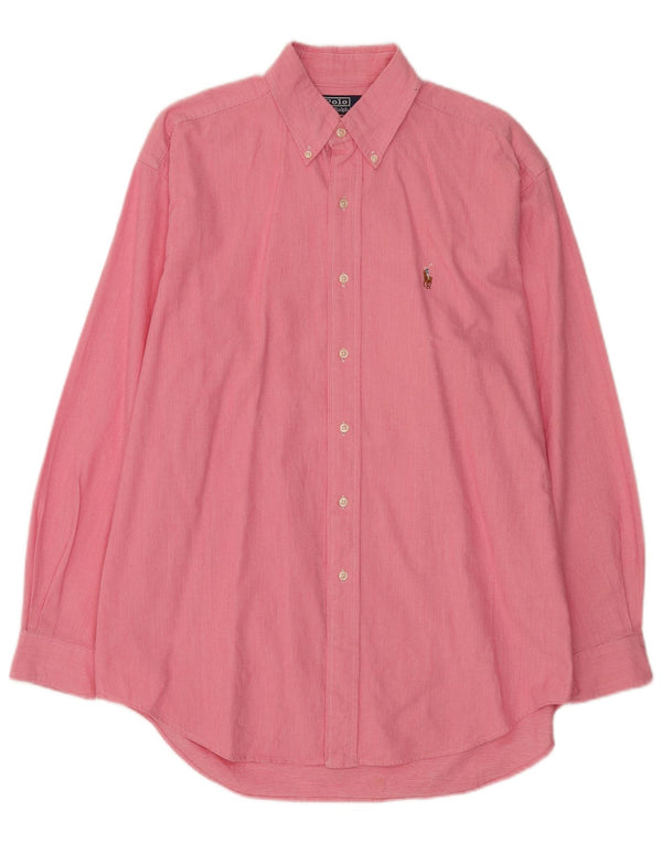 Polo Ralph Lauren Mens Blake Loose Fit Shirt Medium Pink Check Cotton