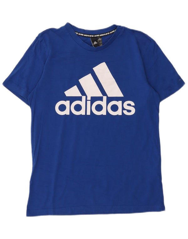 Adidas Mens Graphic T-Shirt Top Small Blue Cotton