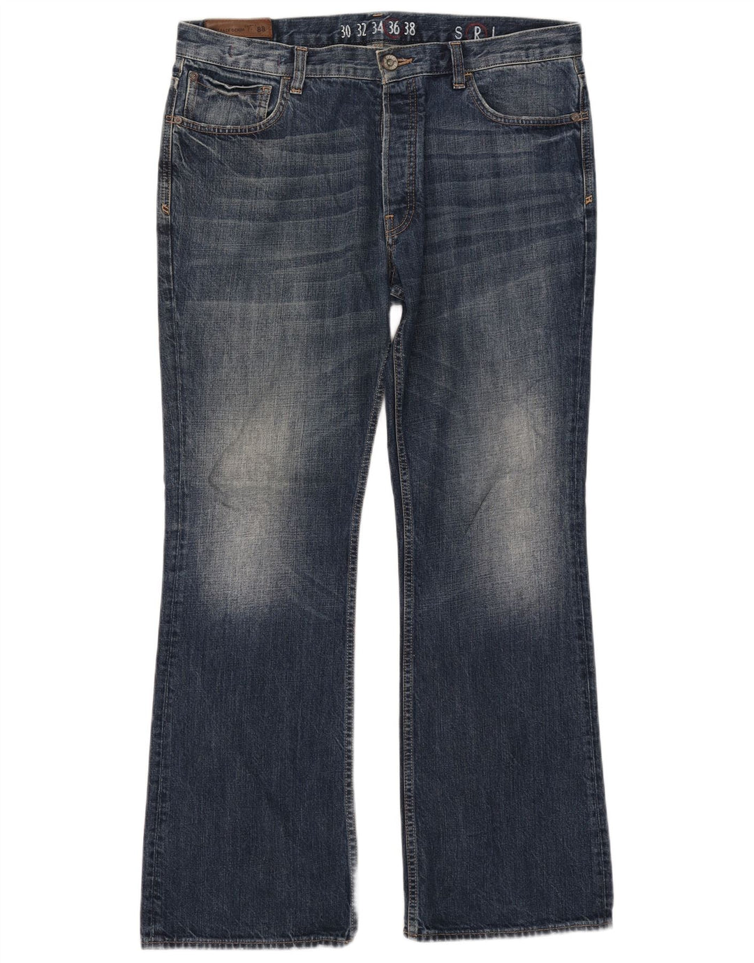 Fat Face Mens Bootcut Jeans W36 L32 Navy Blue Cotton