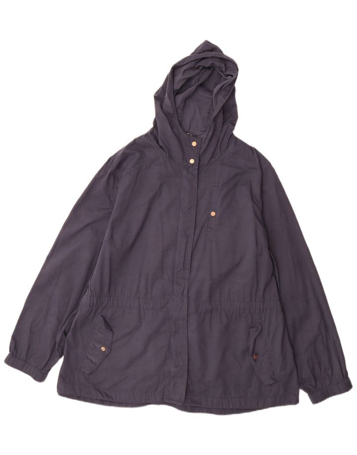 Marks & Spencer Womens Hooded Windbreaker Jacket UK 18 XL Navy Blue