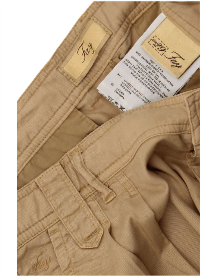FAY Womens Chino Shorts W29 Medium Beige Lyocell