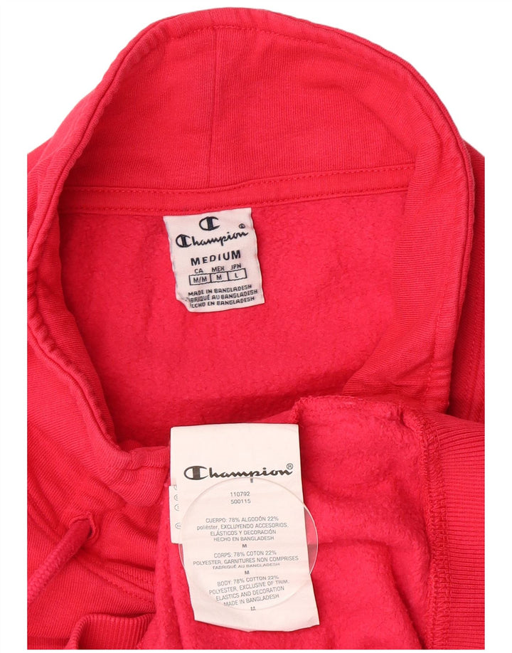 Champion Womens Graphic Sweatshirt Jumper UK 14 Medium Pink Cotton