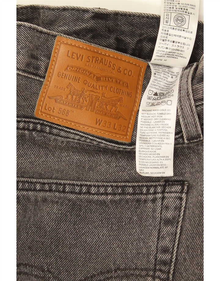Levi's Mens Loose Jeans W33 L32 Grey Cotton