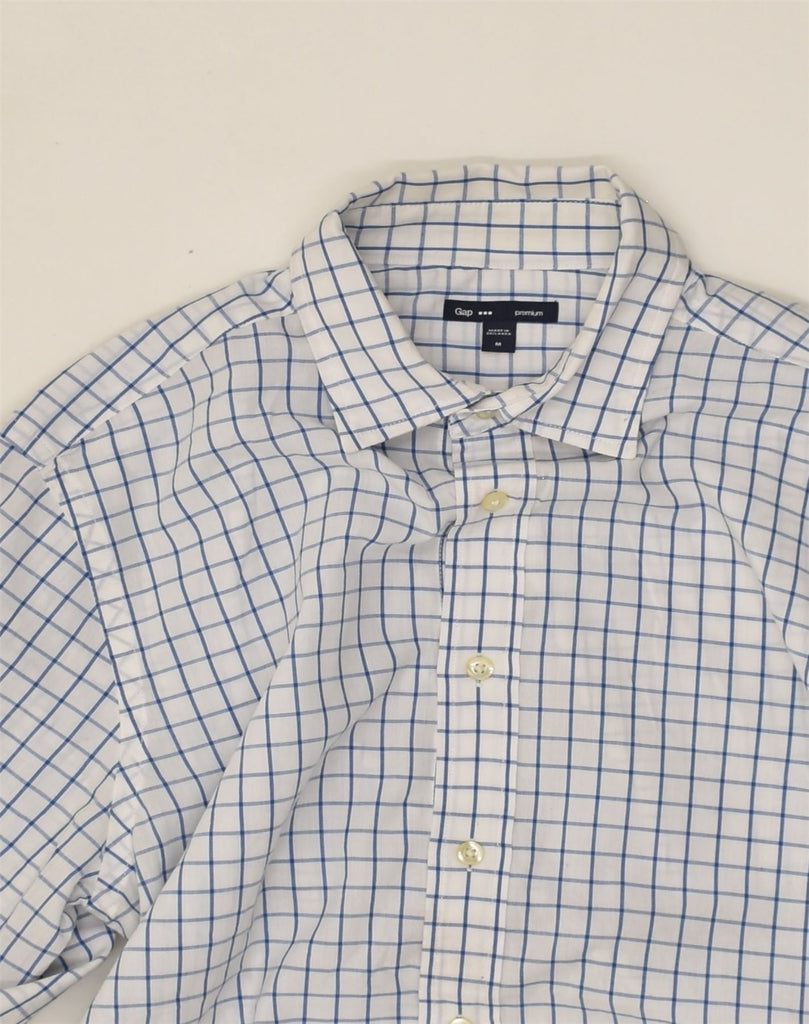 GAP Mens Premium Shirt Medium White Check | Vintage Gap | Thrift | Second-Hand Gap | Used Clothing | Messina Hembry 