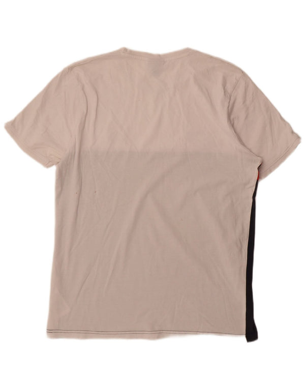 Ellesse Mens T-Shirt Top XL Navy Blue Colourblock Cotton