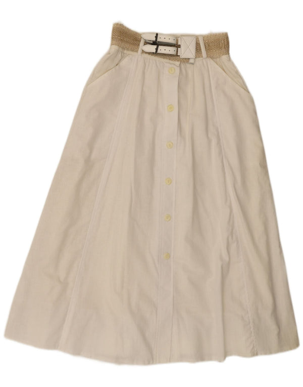 Gerry Weber Womens Flared Skirt EU 36 Small W26  White Cotton