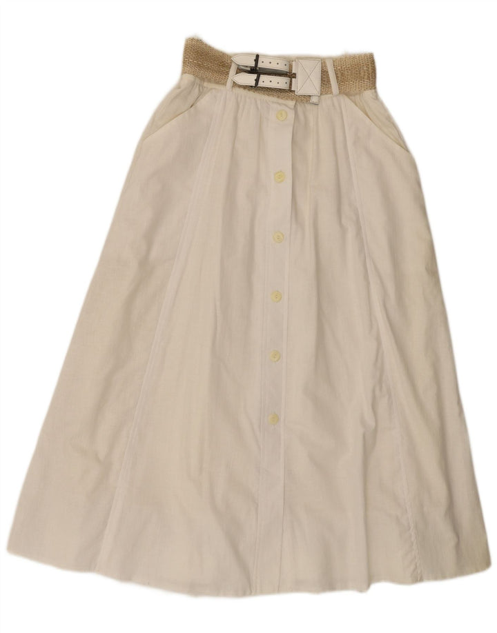 Gerry Weber Womens Flared Skirt EU 36 Small W26  White Cotton