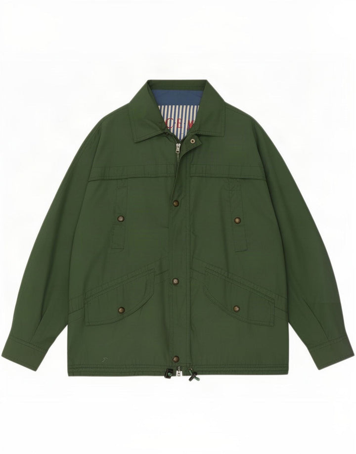 MC Ross Mens Utility Jacket IT 48 Medium Green Polyester