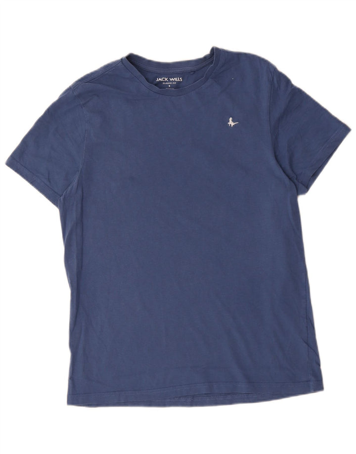 Jack Wills Mens Classic Fit T-Shirt Top Small Blue Cotton