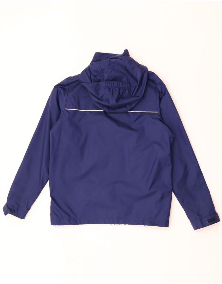 Adidas Boys Hooded Rain Jacket 11-12 Years Navy Blue Nylon