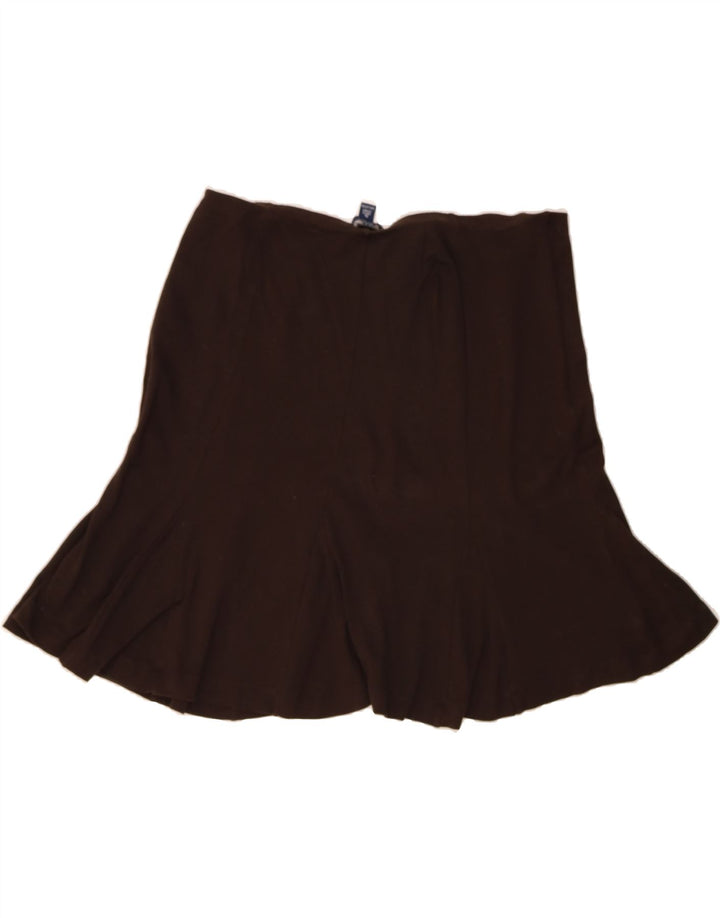 CHAPS Womens Flared Skirt XL W36  Brown Cotton Vintage Chaps and Second-Hand Chaps from Messina Hembry 