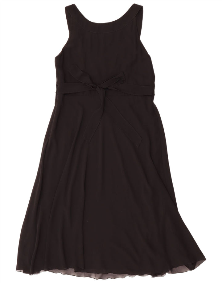 Debenhams Womens Sleeveless A-Line Dress UK 14 Medium Black Polyester