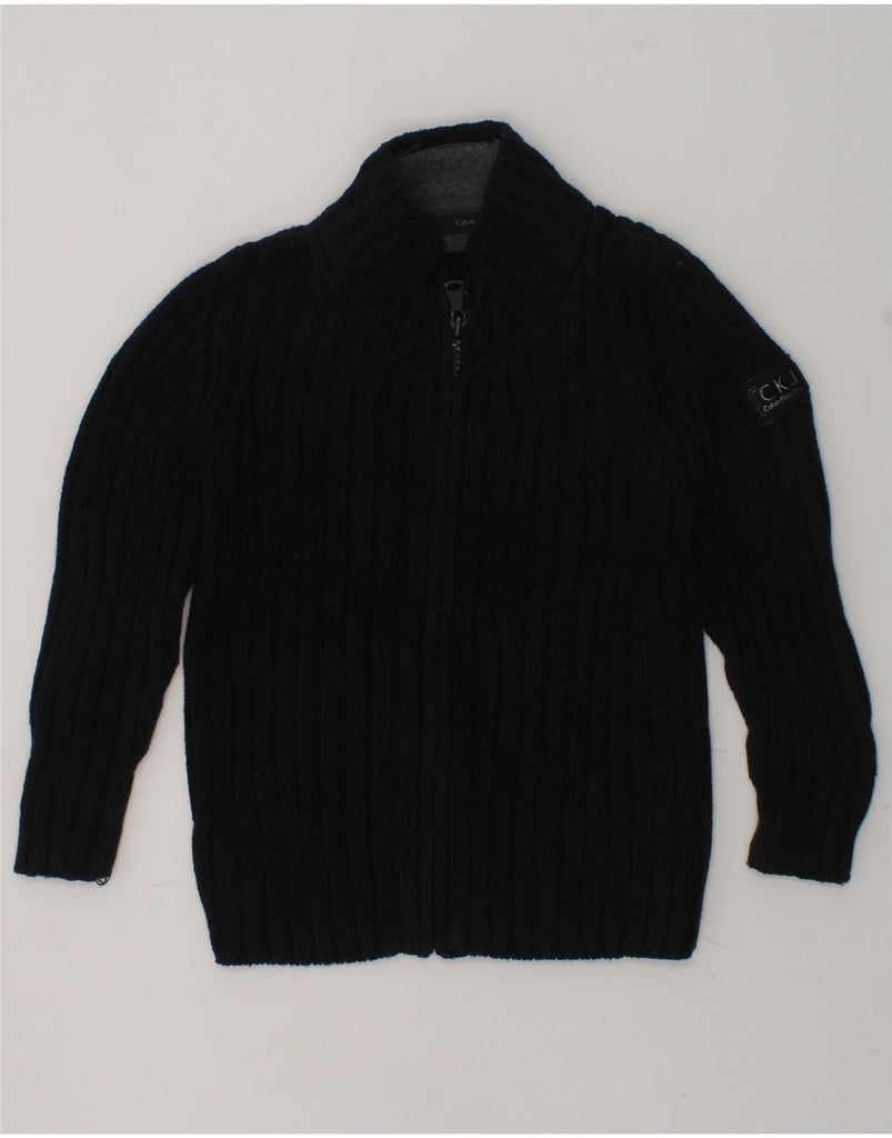 CALVIN KLEIN JEANS Baby Boys Cardigan Sweater 18-24 Months Black Cotton | Vintage Calvin Klein Jeans | Thrift | Second-Hand Calvin Klein Jeans | Used Clothing | Messina Hembry 