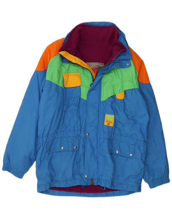 BELFE Mens Ski Jacket IT 54 2XL Blue Colourblock Polyester