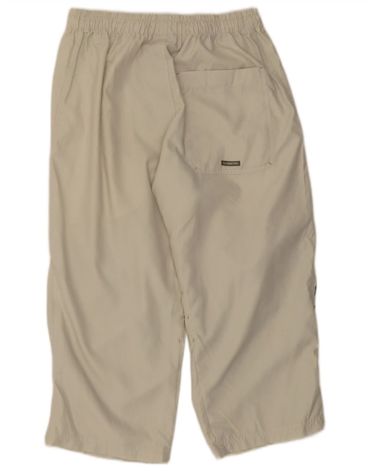 Quiksilver Mens Graphic Capri Tracksuit Trousers Small Beige Polyester
