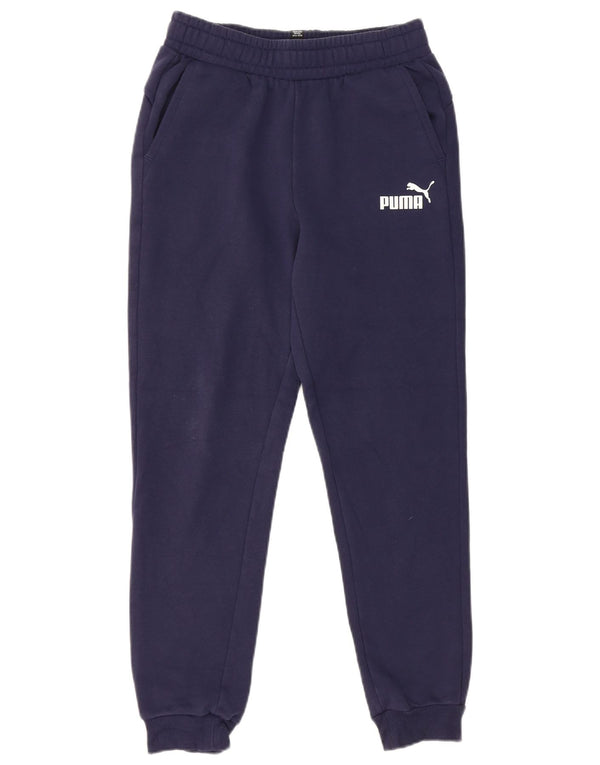 Puma Girls Tracksuit Trousers Joggers 13-14 Years  Navy Blue Cotton