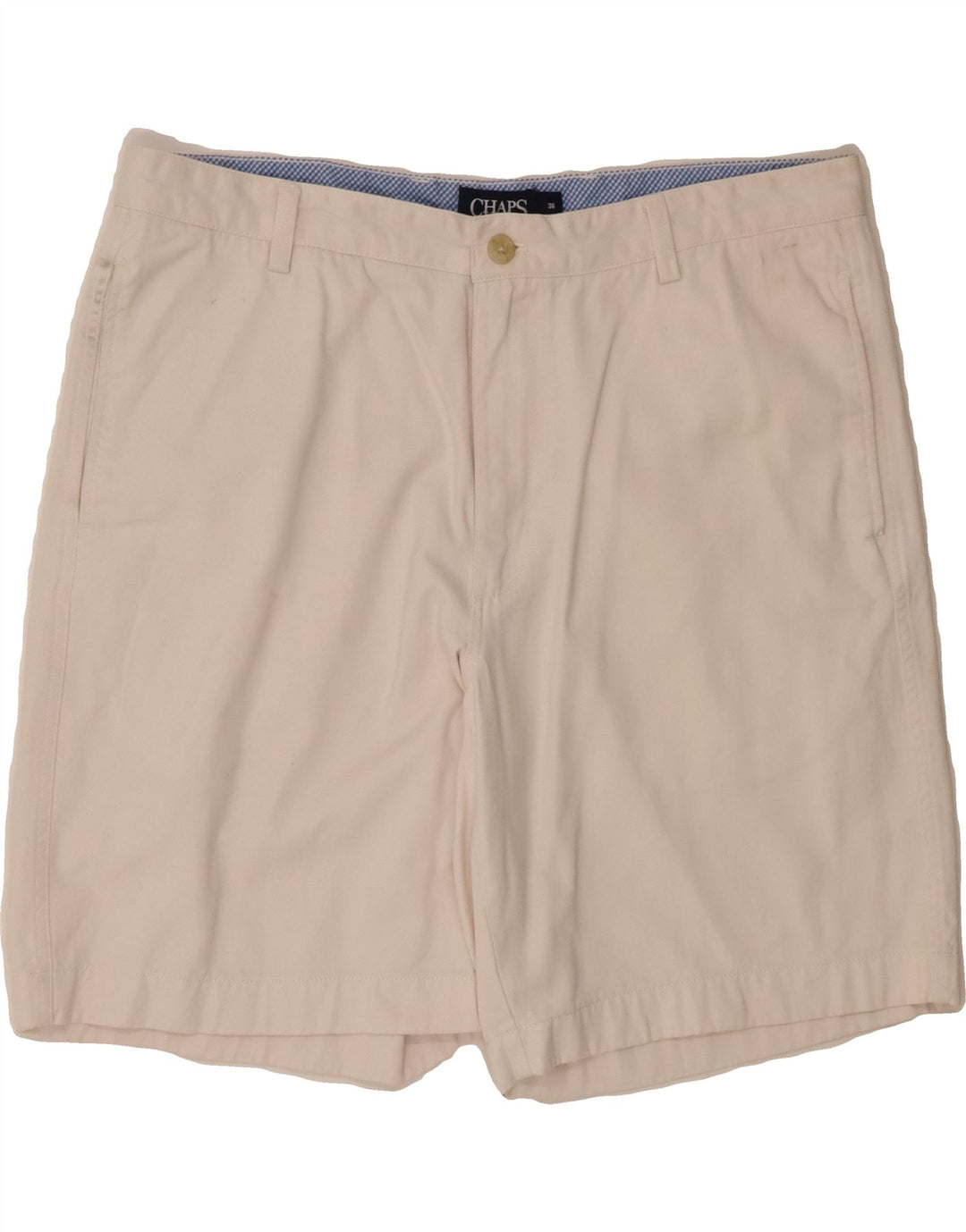 CHAPS Mens Chino Shorts W36 Large  Off White Cotton Vintage Chaps and Second-Hand Chaps from Messina Hembry 