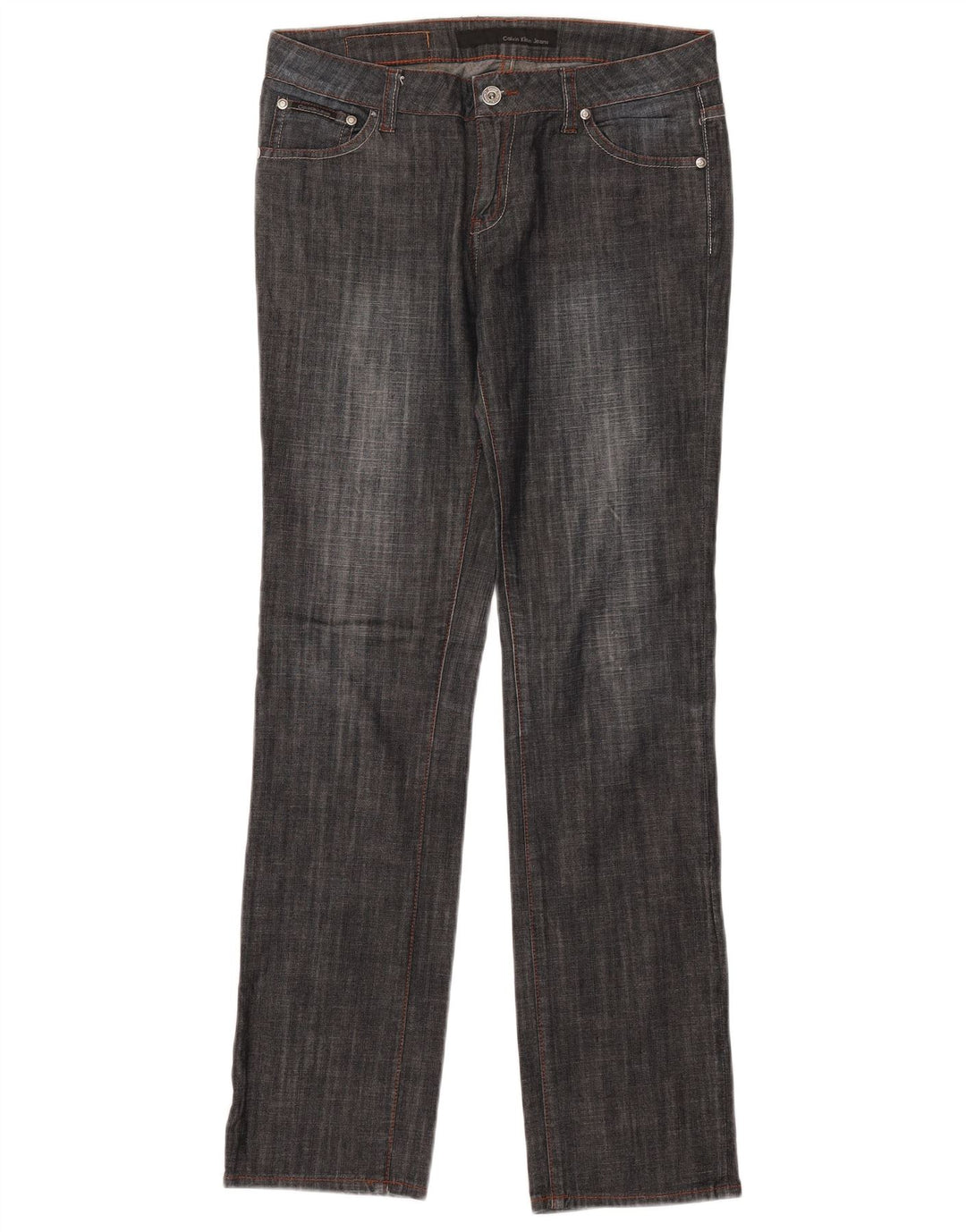 Calvin Klein Womens Low Waist Straight Jeans W31 L31 Navy Blue