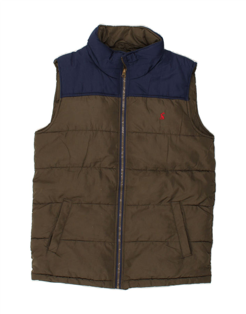 JOULES Mens Padded Gilet UK 36 Small Brown Colourblock | Vintage Joules | Thrift | Second-Hand Joules | Used Clothing | Messina Hembry 