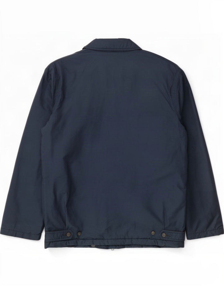 St Michael Mens Loose Fit Windbreaker Jacket UK 38 Medium Navy Blue Cotton