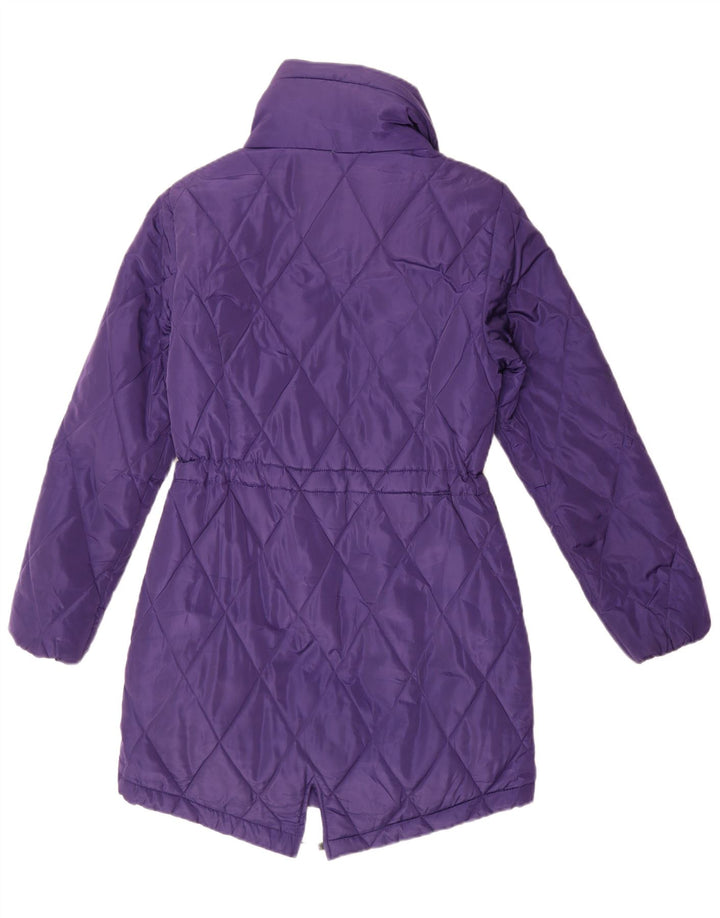 Marks & Spencer Womens Padded Coat UK 8 Small Purple Polyester