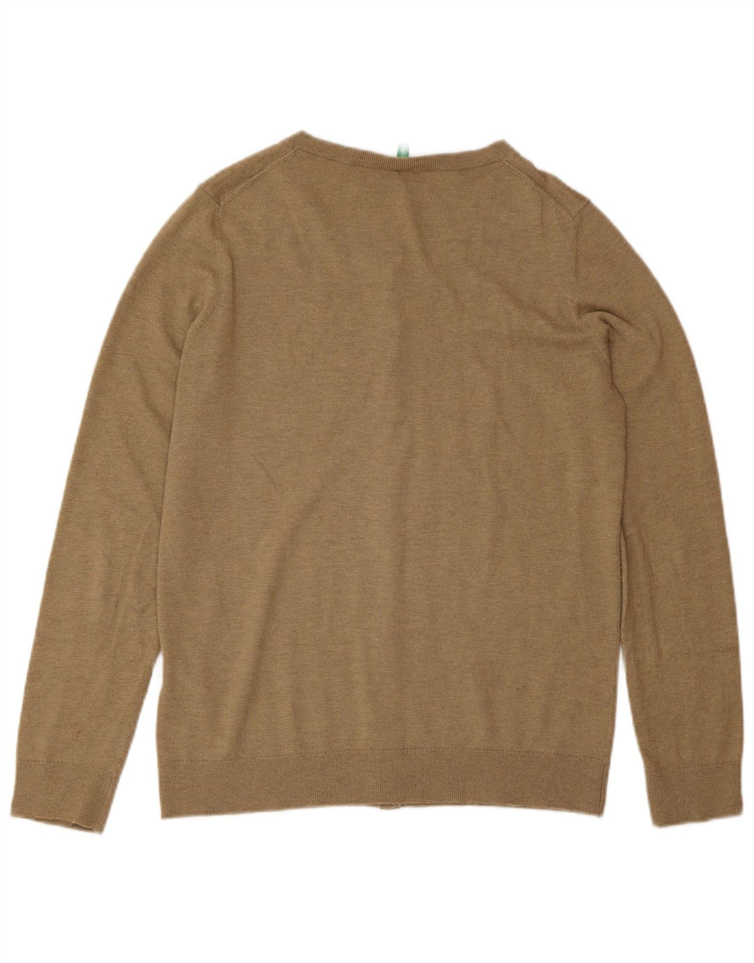 Benetton Womens Cardigan Sweater UK 12 Medium Brown Polyamide