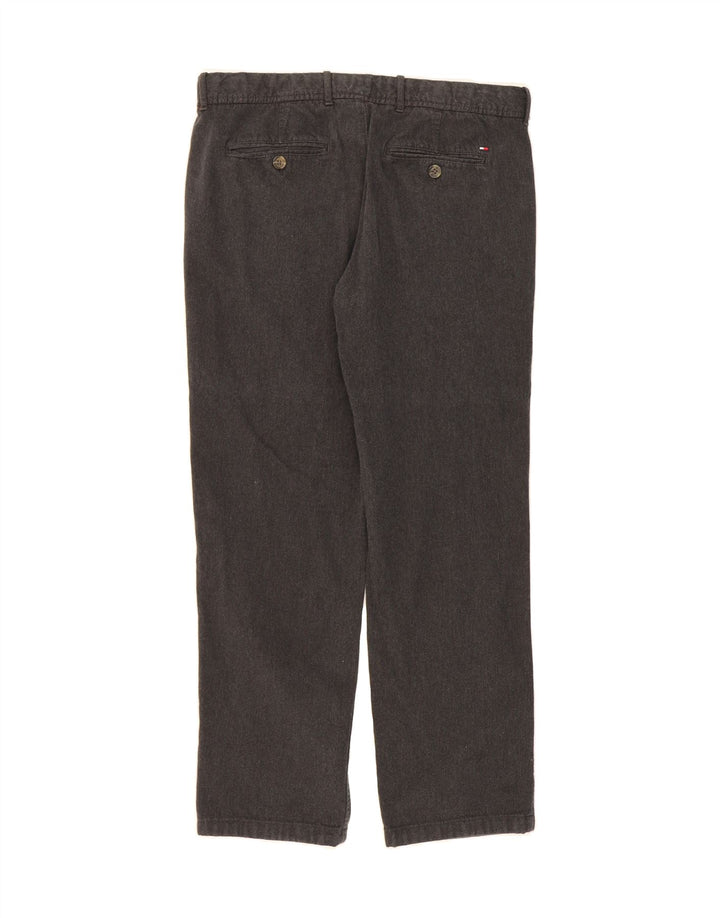 TOMMY HILFIGER Mens Straight Chino Trousers W33 L29 Grey Vintage Tommy Hilfiger and Second-Hand Tommy Hilfiger from Messina Hembry 