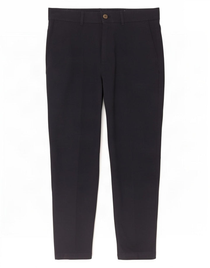 Zara Mens Slim Suit Trousers EU 44 Large W34 L28 Navy Blue Polyester