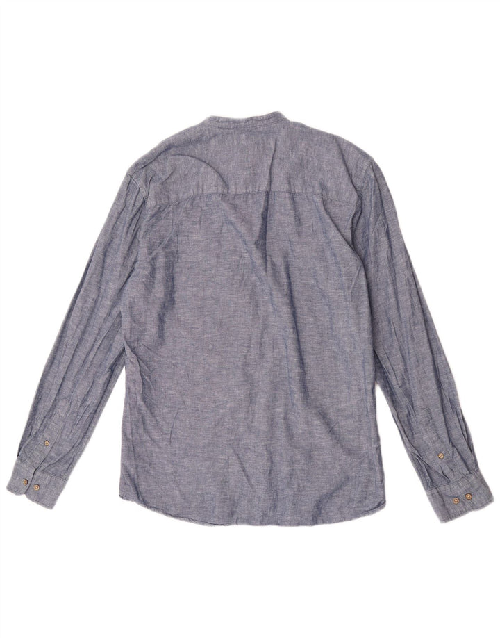 Jack & Jones Mens Premium Slim Pullover Shirt Medium Navy Blue Flecked