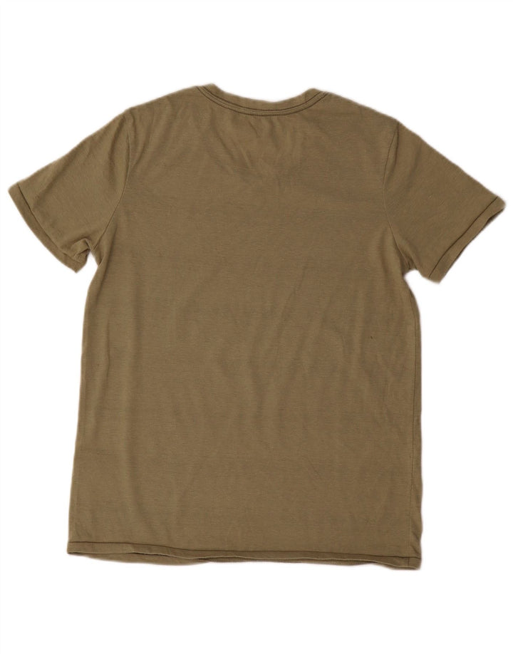 Armani Exchange Mens Graphic T-Shirt Top Medium Khaki Cotton