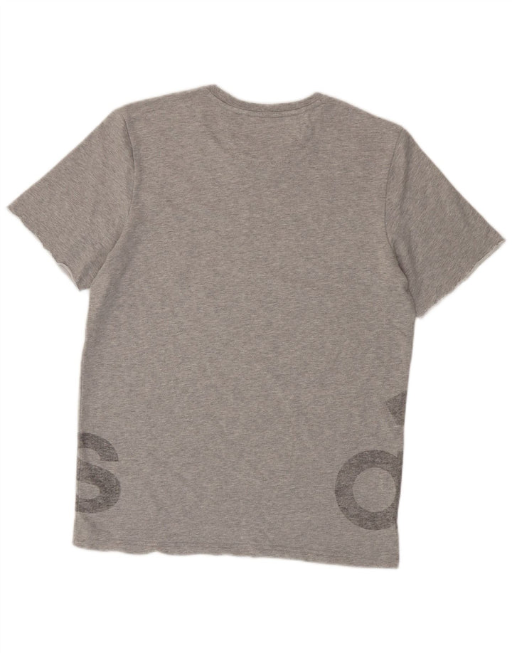Adidas Mens Graphic T-Shirt Top Large Grey Cotton
