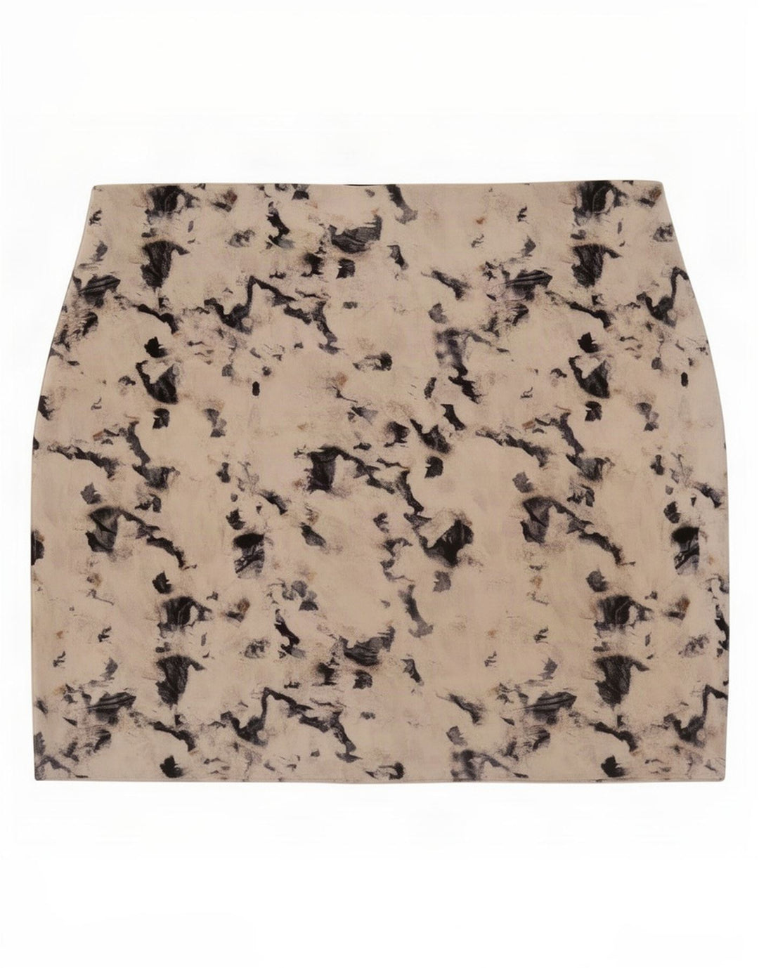Zara Womens Abstract Pattern Mini Skirt Large W30 Beige