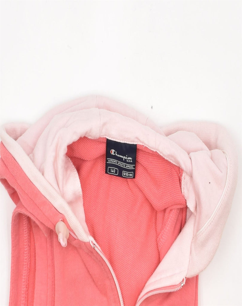 CHAMPION Girls Sleeveless Zip Hoodie Sweater 9-10 Years Pink Cotton | Vintage | Thrift | Second-Hand | Used Clothing | Messina Hembry 