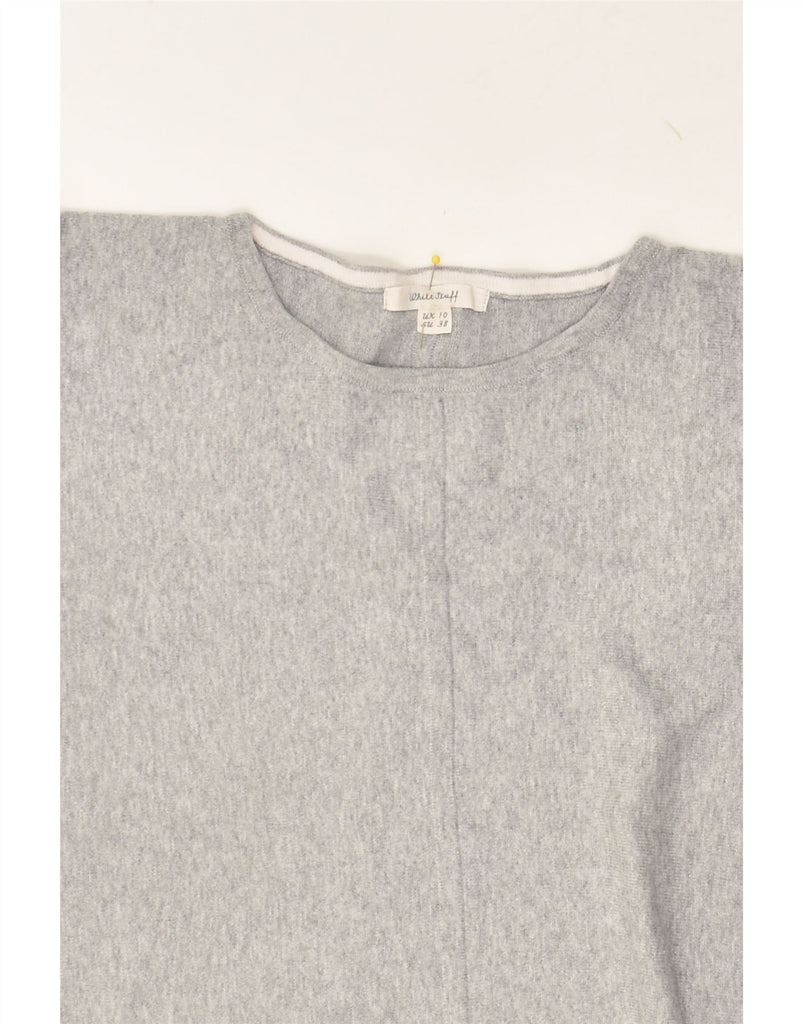 WHITE STUFF Womens Boat Neck Jumper Sweater UK 10 Small Grey Cotton | Vintage White Stuff | Thrift | Second-Hand White Stuff | Used Clothing | Messina Hembry 