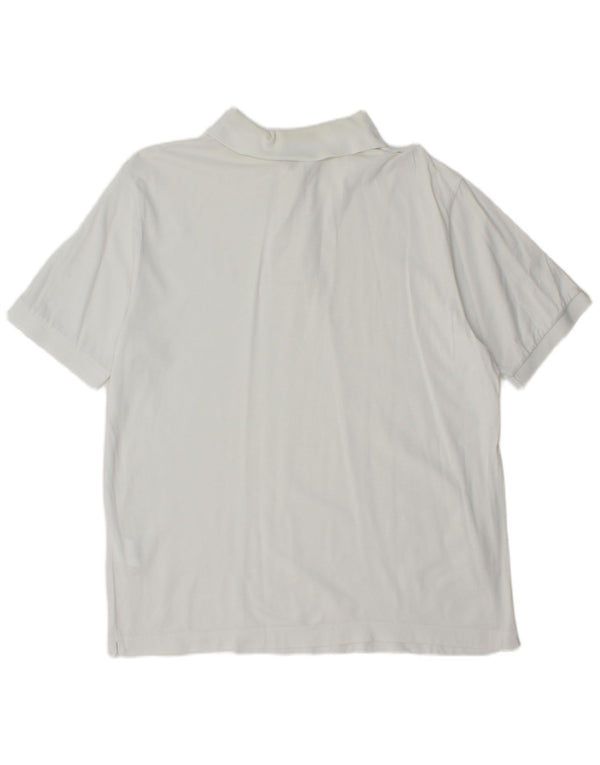 Sergio Tacchini Mens Polo Shirt IT 50 Medium White Cotton