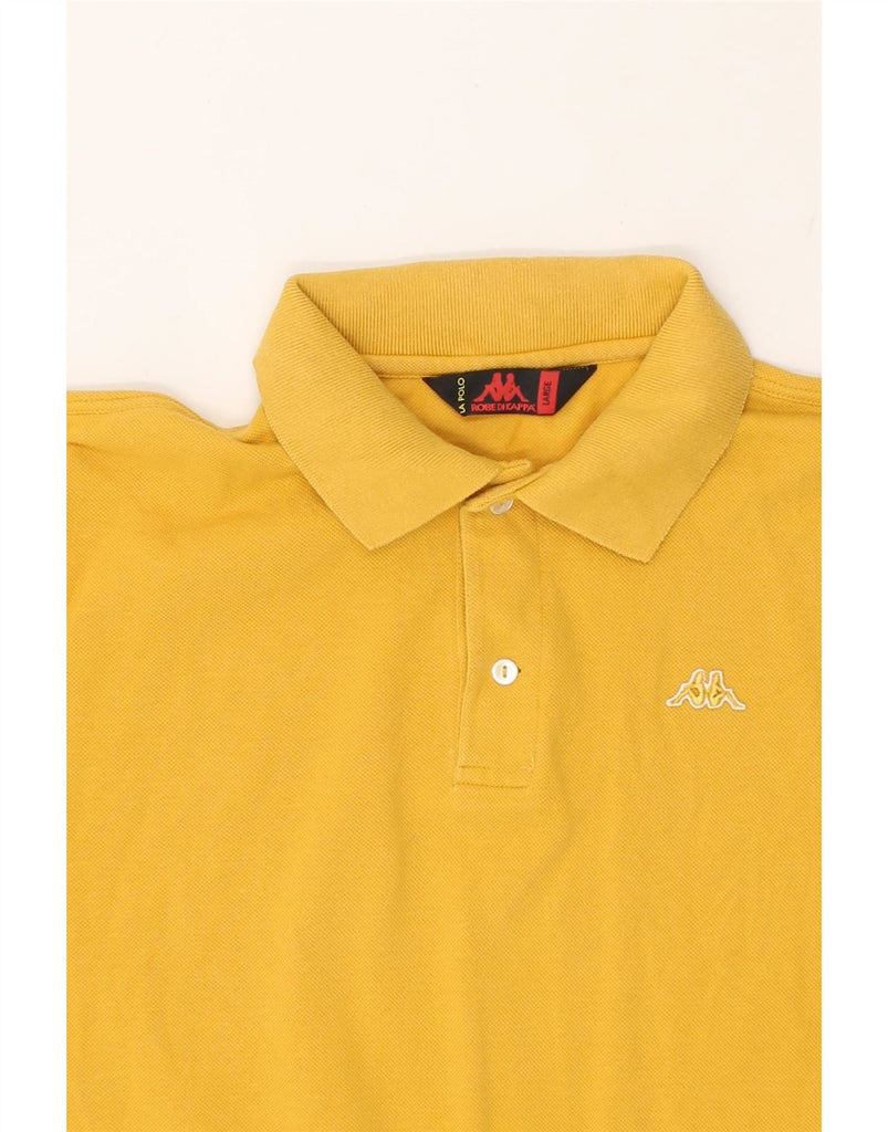 KAPPA Mens Polo Shirt Large Yellow Cotton Vintage Kappa and Second-Hand Kappa from Messina Hembry 