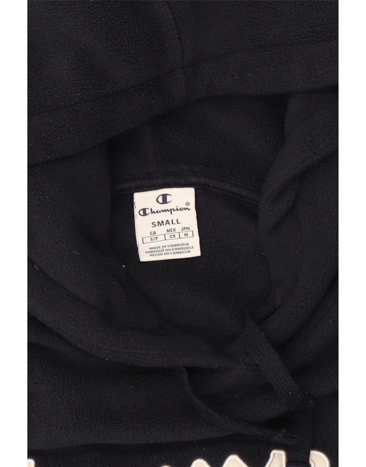Champion Womens Graphic Oversized Fleece Jumper UK 10 Small Black