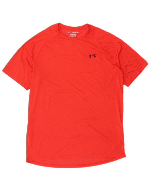 Under Armour Mens T-Shirt Top Large Red Polyester
