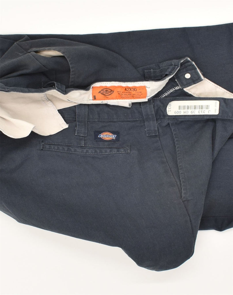 DICKIES Mens Straight Chino Trousers W42 L30 Navy Blue Cotton | Vintage Dickies | Thrift | Second-Hand Dickies | Used Clothing | Messina Hembry 